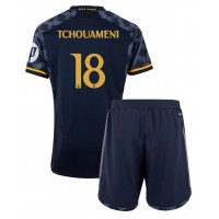 Real Madrid Aurelien Tchouameni #18 Replica Away Minikit 2023-24 Short Sleeve (+ pants)